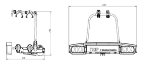 Rear bike carrier HAKR TRIP for 2 bikes Middle